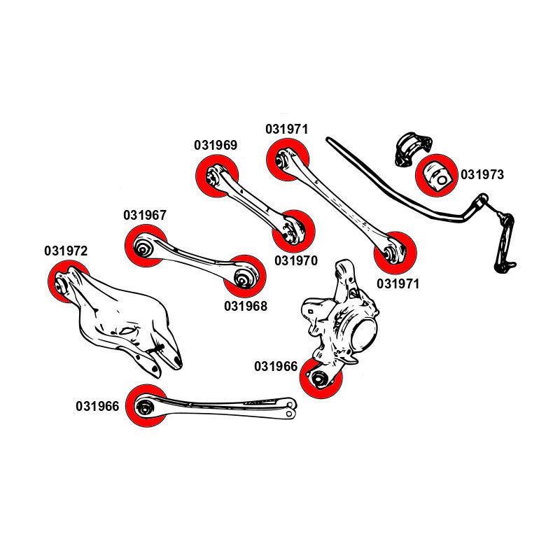 STRONGFLEX BMW F30 F31 F34 Buchsen Set Hinterachse (PU) - PARTS33 GmbH