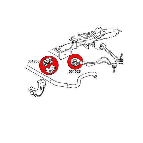 STRONGFLEX Buchsen Set passend für BMW 1er M-Coupe E82 Vorderachse & Hinterachse (PU)
