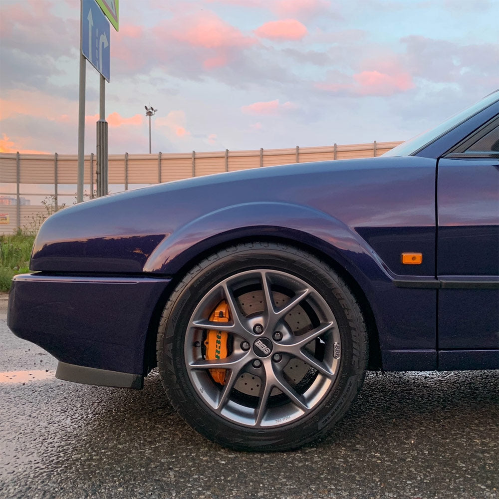 EPYTEC Bremssattel Adapter passend für VW Golf 3 Corrado Passat 16V VR6 / Seat Toledo für 4-Kolben Porsche Sattel mit 312x25mm Bremsscheibe Vorderachse