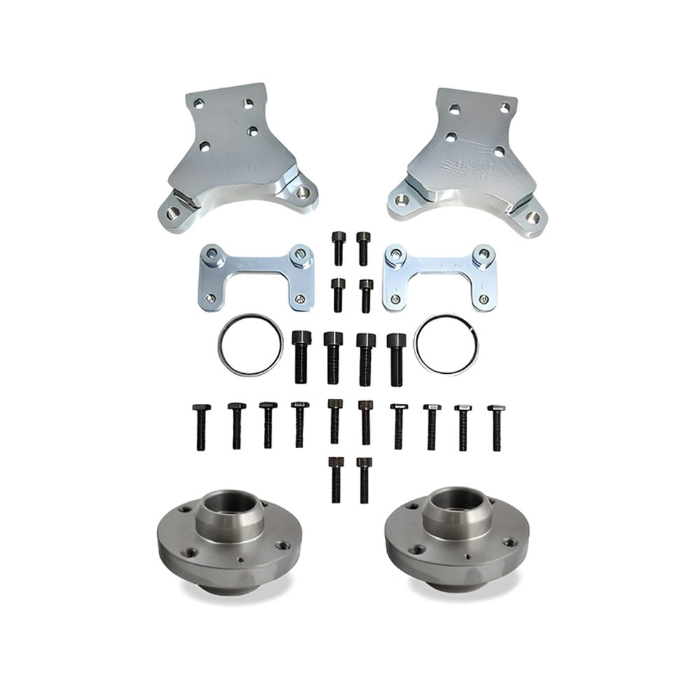 EPYTEC Bremssattel Adapter passend für VW Golf 1 2 3 Caddy Scirocco Jetta Passat Corrado für 4-Kolben Sattel mit 310x22mm Bremsscheibe Hinterachse