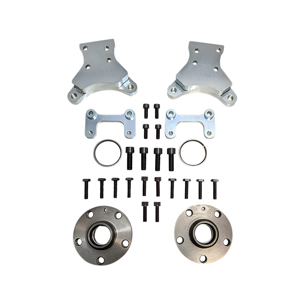 EPYTEC Bremssattel Adapter passend für VW Golf 1 2 3 Caddy Scirocco Jetta Passat Corrado für 4-Kolben Sattel mit 310x22mm Bremsscheibe Hinterachse