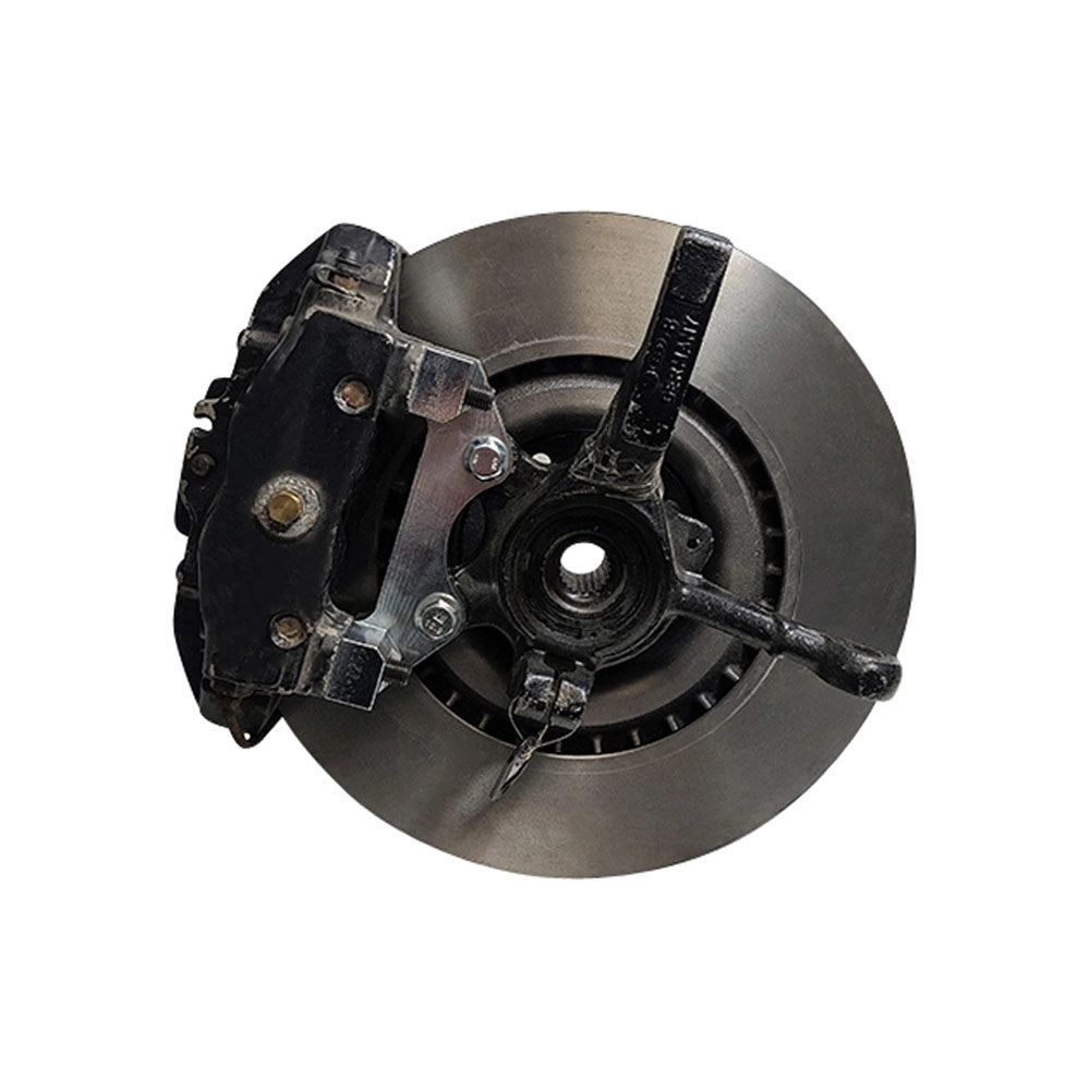 EPYTEC Bremssattel Adapter passend für VW Golf 1 Caddy Scirocco Jetta für 4-Kolben Porsche Sattel mit 330x28mm Bremsscheibe Vorderachse