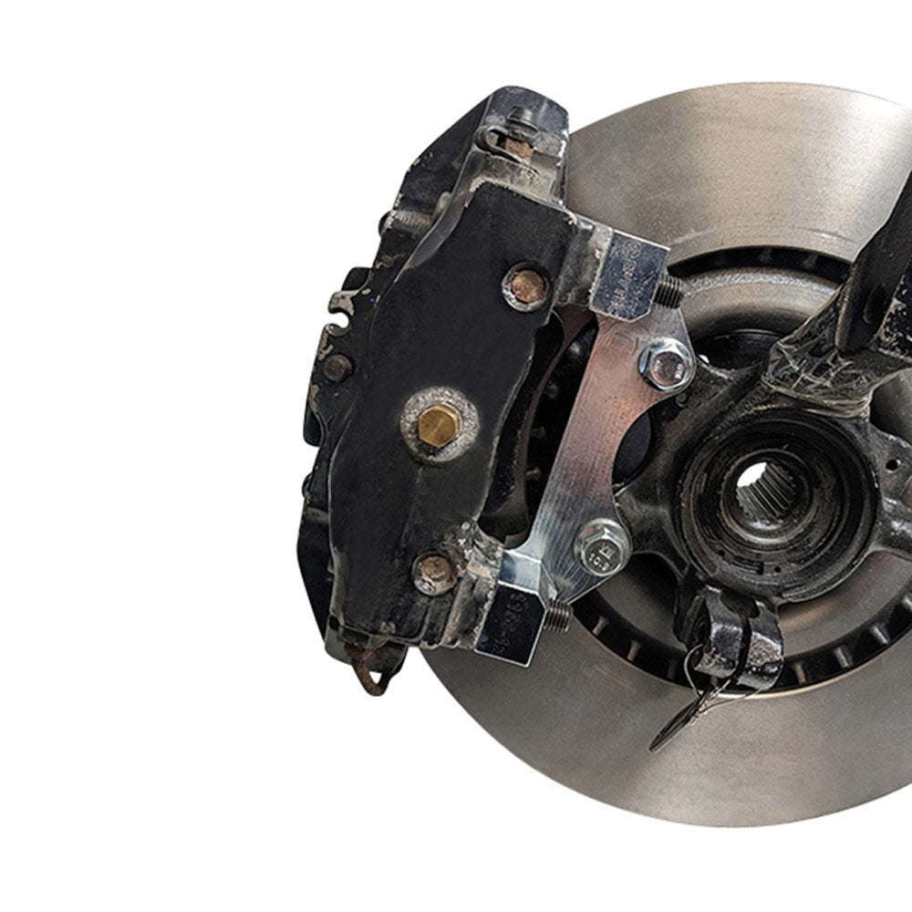 EPYTEC Bremssattel Adapter passend für VW Golf 1 Caddy Scirocco Jetta für 4-Kolben Porsche Sattel mit 330x28mm Bremsscheibe Vorderachse