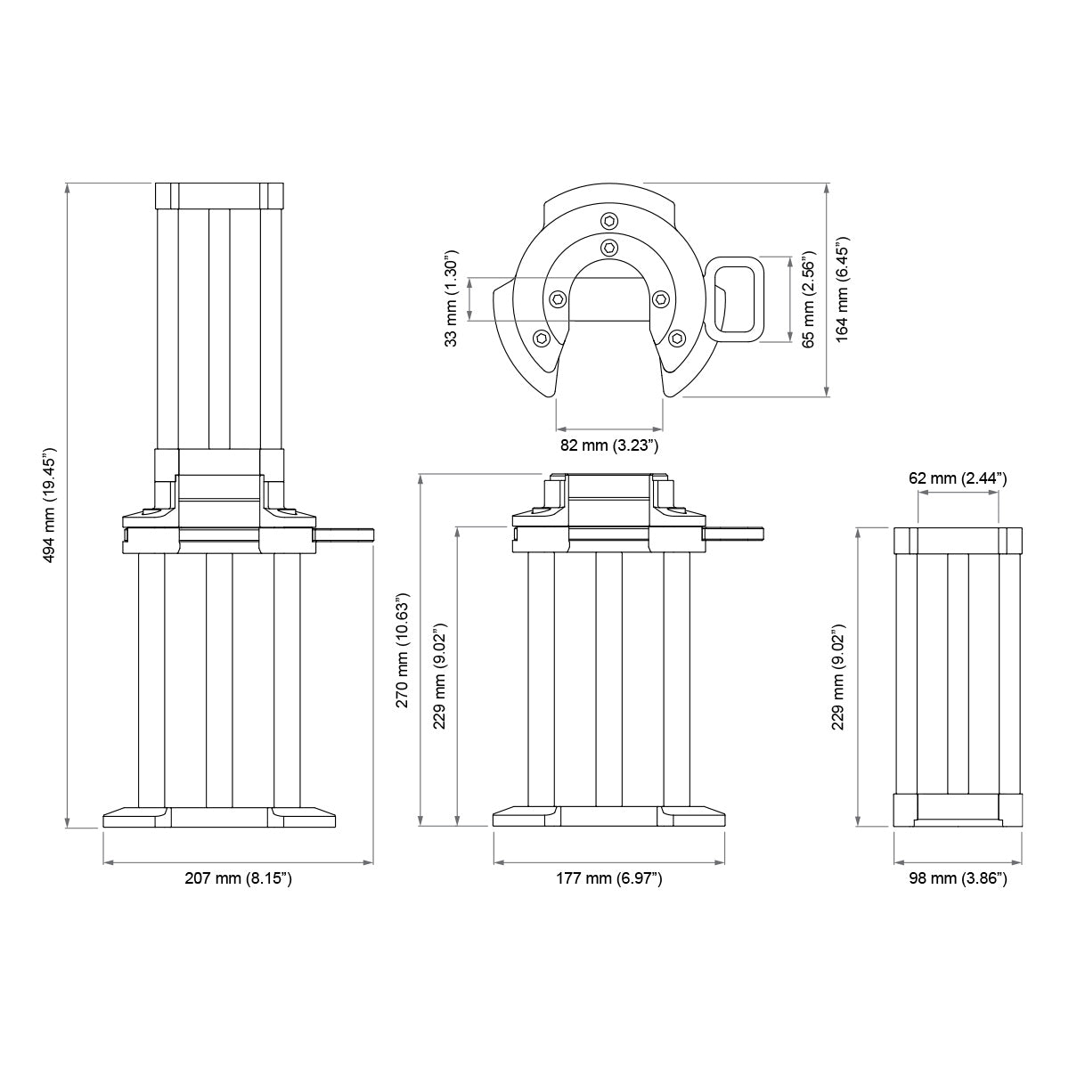 NUKE PERFORMANCE Air Jack 90 Teleskop Erhöhung