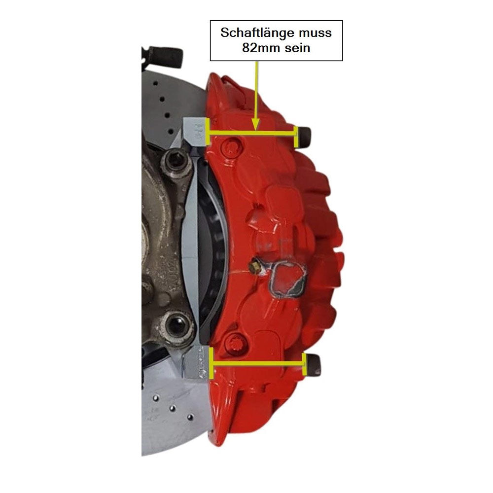 EPYTEC Bremssattel Adapter passend für VW Golf 5 6 Caddy Jetta Scirocco Touran / Audi A1 8X A3 8P TT 8J / Seat Leon Altea für 6-Kolben Porsche Sattel mit 375x36mm Bremsscheibe Vorderachse