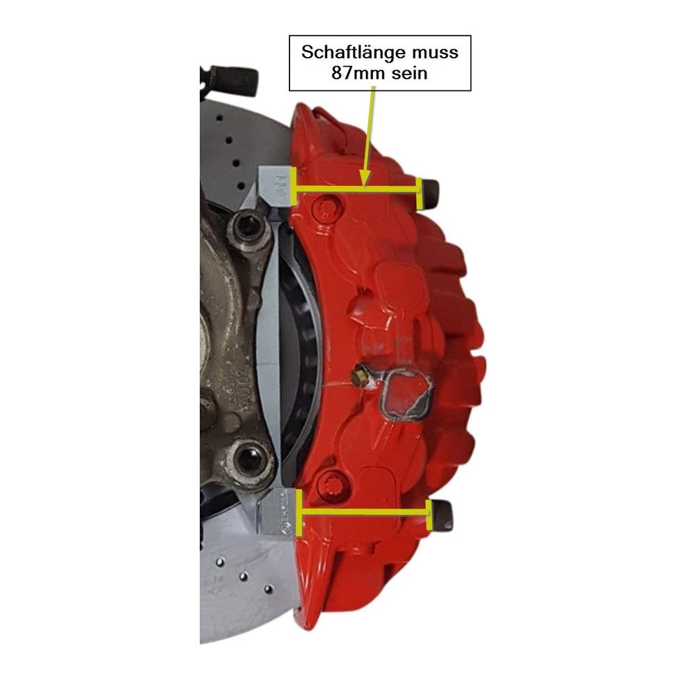 EPYTEC Bremssattel Adapter passend für VW Golf 7 8 Passat Tiguan Touran / Audi A3 8V / Seat Leon Ateca / Skoda Octavia für 6-Kolben Porsche Sattel mit 375x36mm Bremsscheibe Vorderachse