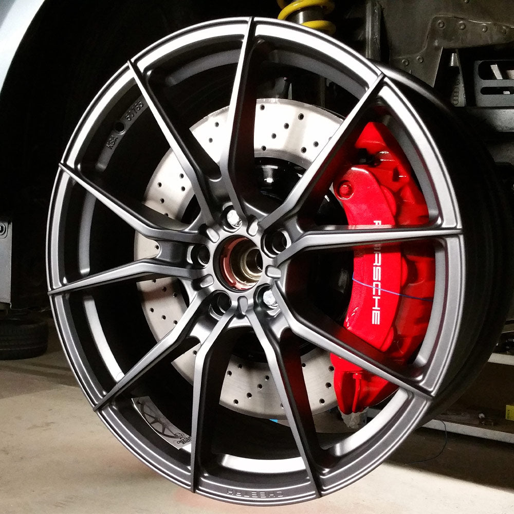 EPYTEC Bremssattel Adapter passend für VW Golf 7 8 Passat Tiguan Touran / Audi A3 8V / Seat Leon Ateca / Skoda Octavia für 6-Kolben Porsche Sattel mit 375x36mm Bremsscheibe Vorderachse