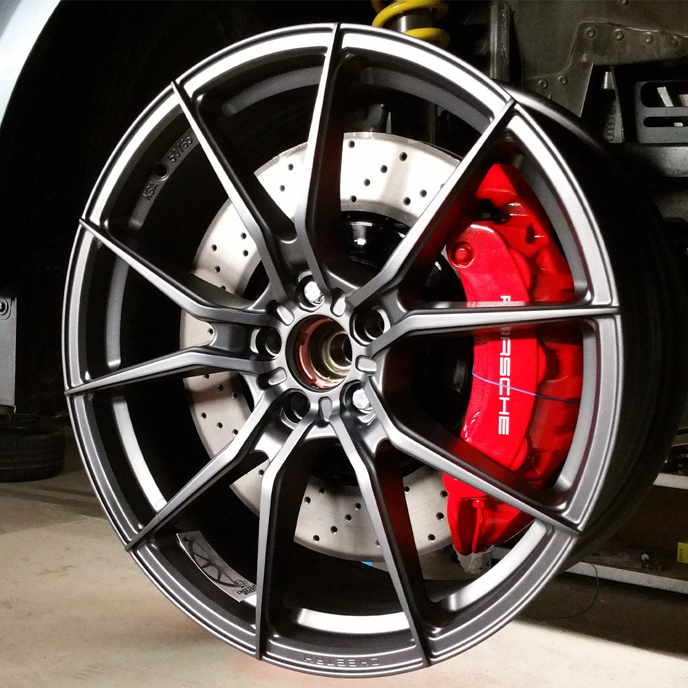 EPYTEC Bremssattel Adapter passend für VW Golf 7 8 Passat Touran / Audi A3 / Skoda Octavia / Seat Leon für 4-Kolben Porsche Sattel mit 390x36mm Bremsscheibe Vorderachse