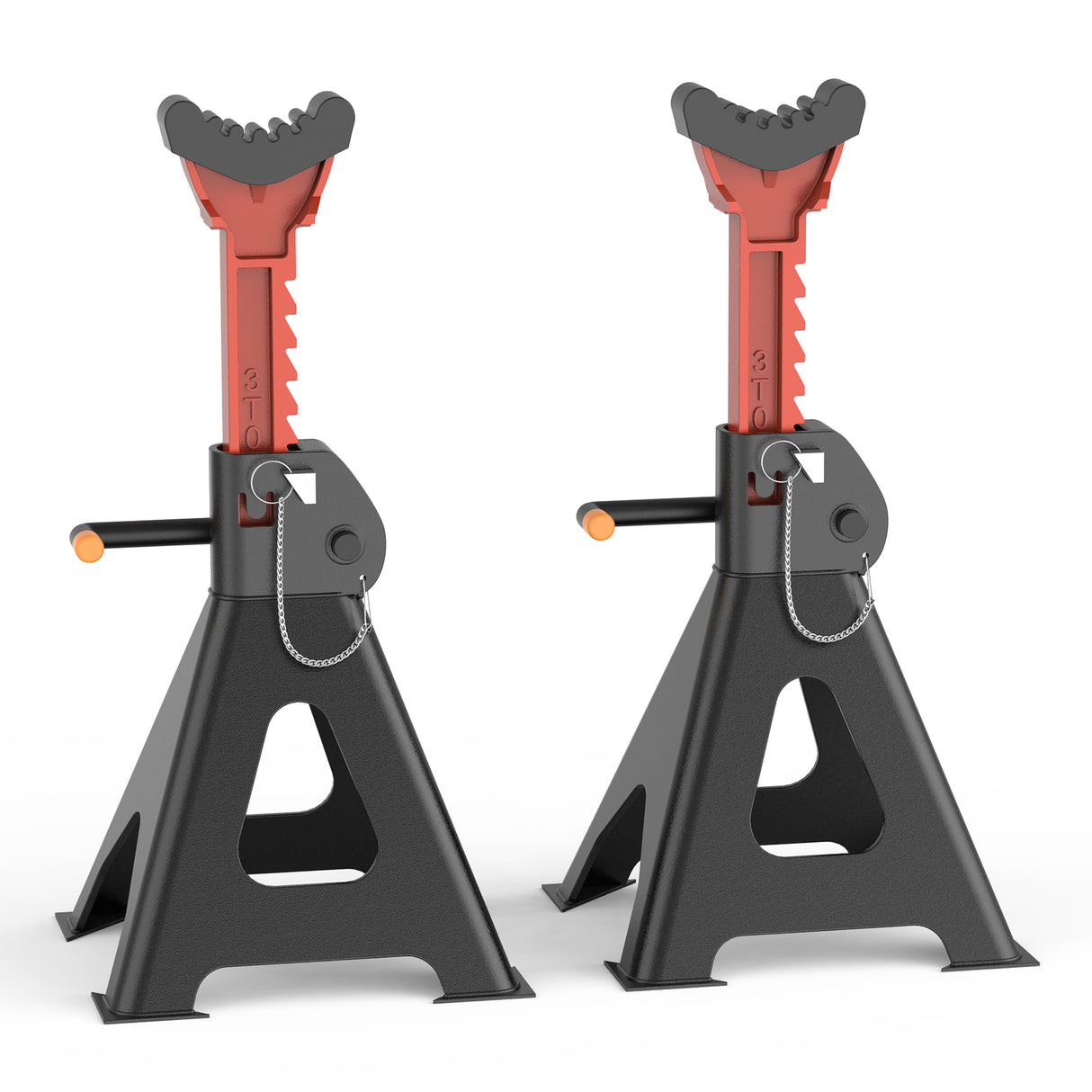 FAMEFORM Unterstellbock Stützbock Set (Doppelzylinder / 3 Tonnen / 260-435 mm)