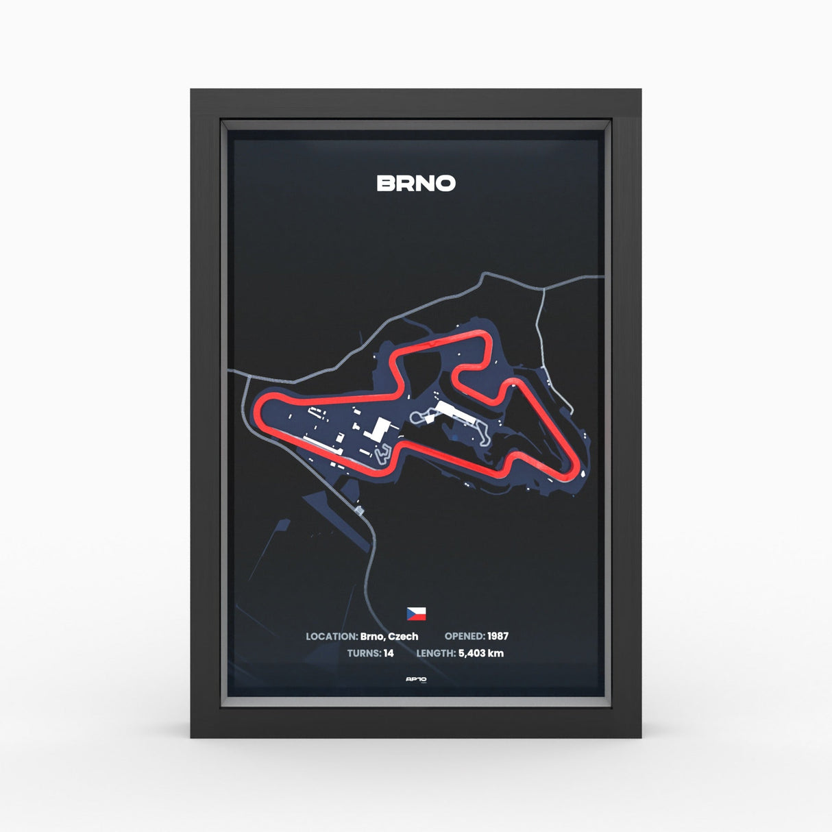 AP10 Brünn 3D Poster (gerahmt)