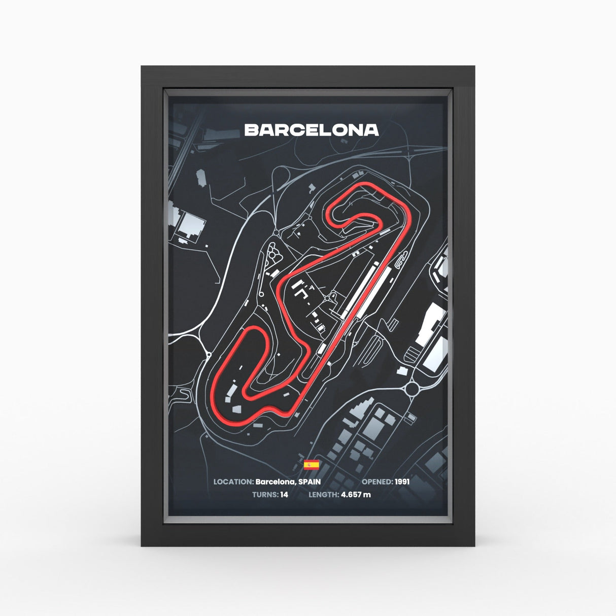 AP10 Barcelona 3D Poster (gerahmt)