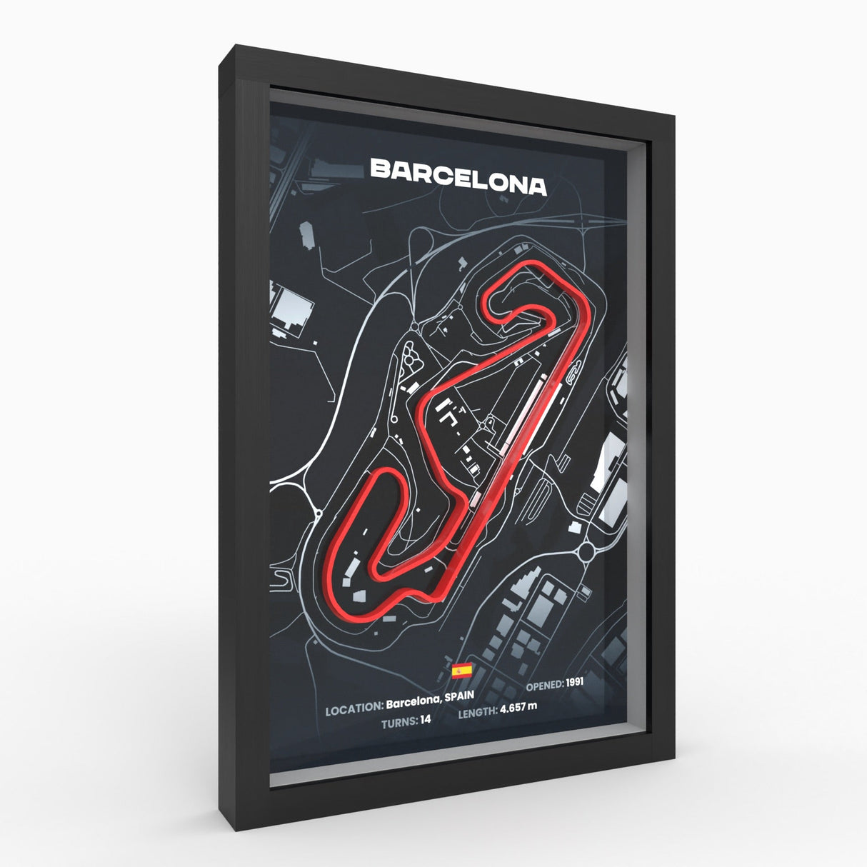 AP10 Barcelona 3D Poster (gerahmt)