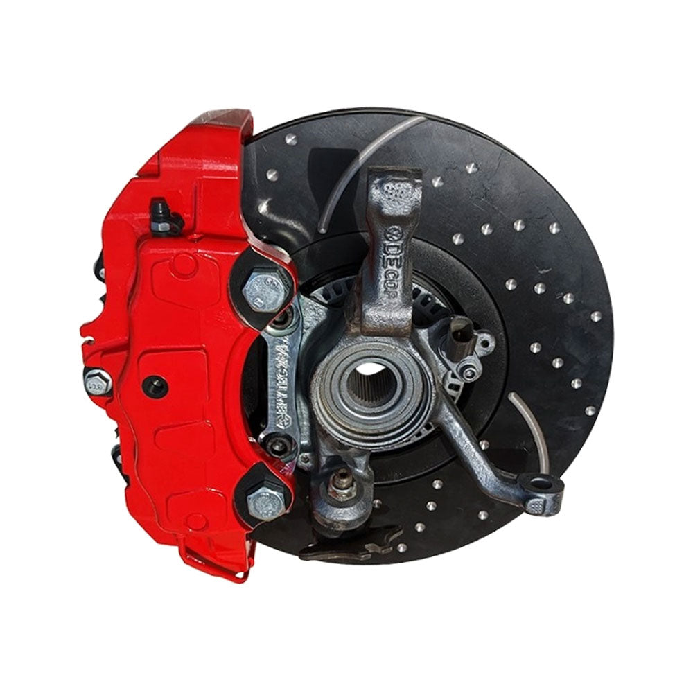 EPYTEC Bremsanlagen Kit passend für VW Golf 3 Passat Corrado / Seat Toledo auf 6-Kolben Porsche ZR17 Sattel mit 334x32mm Bremsscheibe Vorderachse