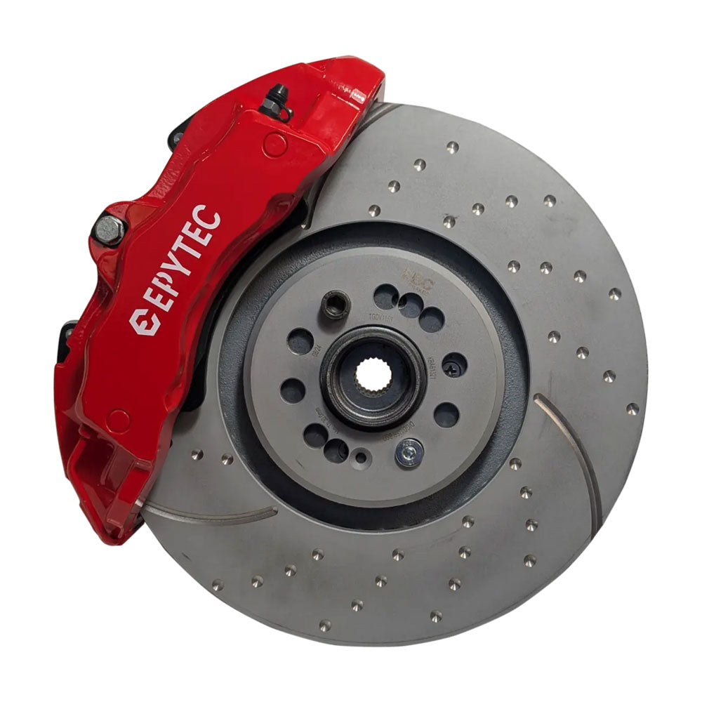 EPYTEC Bremsanlagen Kit passend für VW Golf 1 2 3 Passat Scirocco Polo Corrado Jetta / Seat Toledo auf 6-Kolben Porsche Sattel mit 334x32mm Bremsscheibe Vorderachse