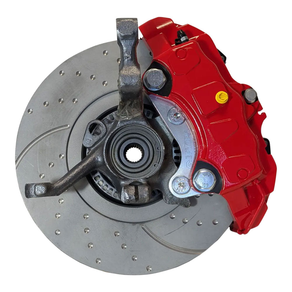 EPYTEC Bremsanlagen Kit passend für VW Golf 1 2 3 Passat Scirocco Polo Corrado Jetta / Seat Toledo auf 6-Kolben Porsche Sattel mit 334x32mm Bremsscheibe Vorderachse