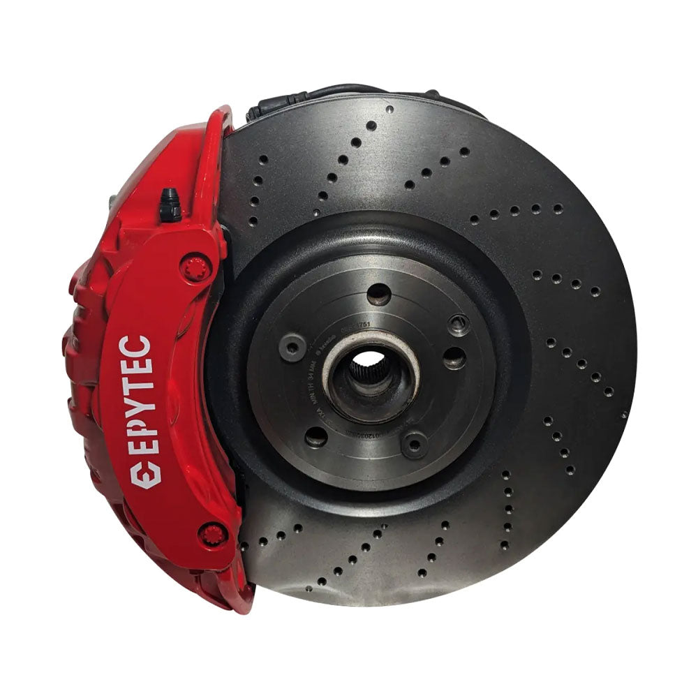 EPYTEC Bremsanlagen Kit passend für VW Golf 7 8 Passat Tiguan / Audi A3 / Skoda Octavia / Seat Leon auf 6-Kolben Porsche Sattel mit 360x36mm Bremsscheibe Vorderachse