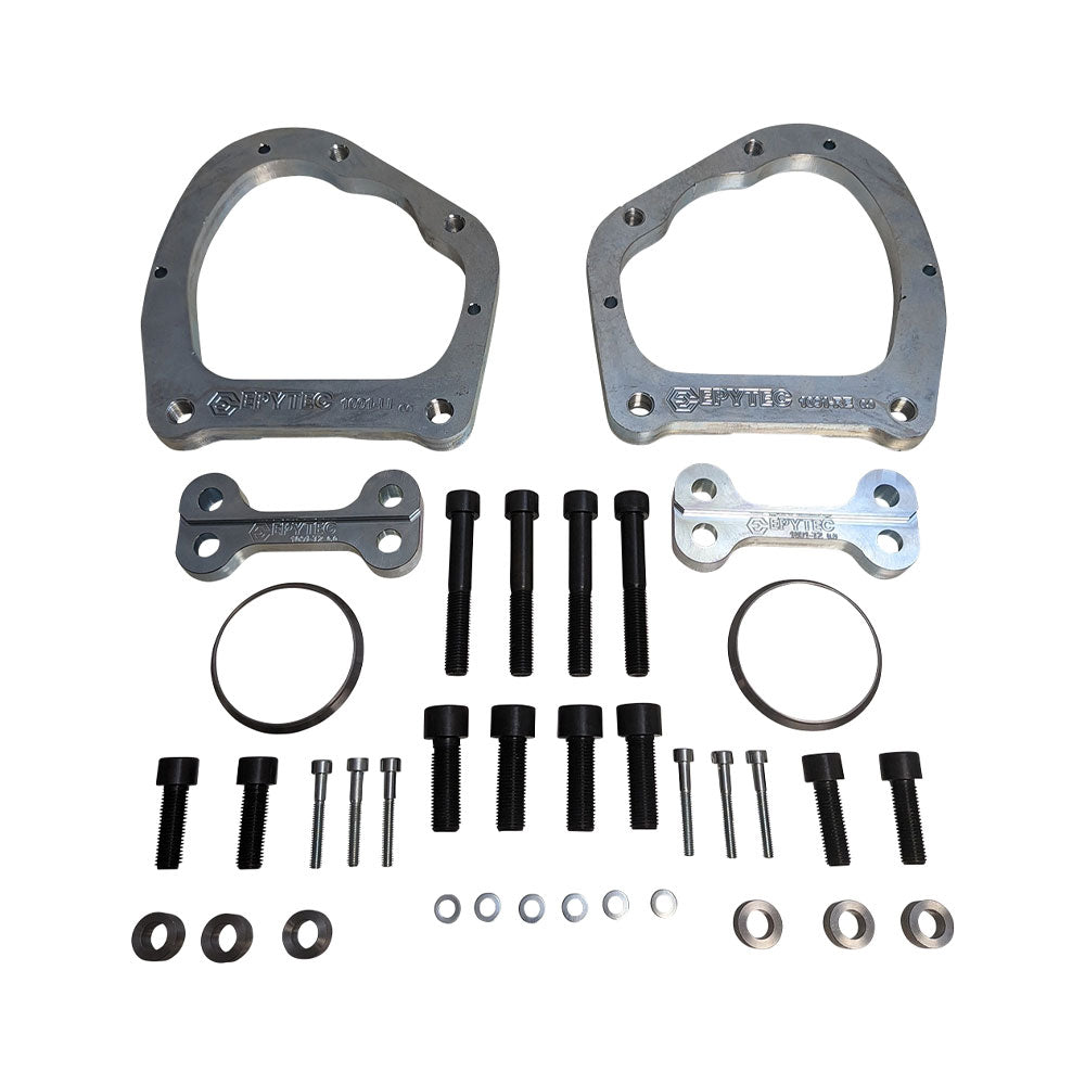 EPYTEC Bremssattel Adapter passend für Golf / Audi A1 A3 8V / Seat Leon / Skoda Octavia für 4-Kolben Porsche Sattel mit 356x22mm Bremsscheibe Hinterachse