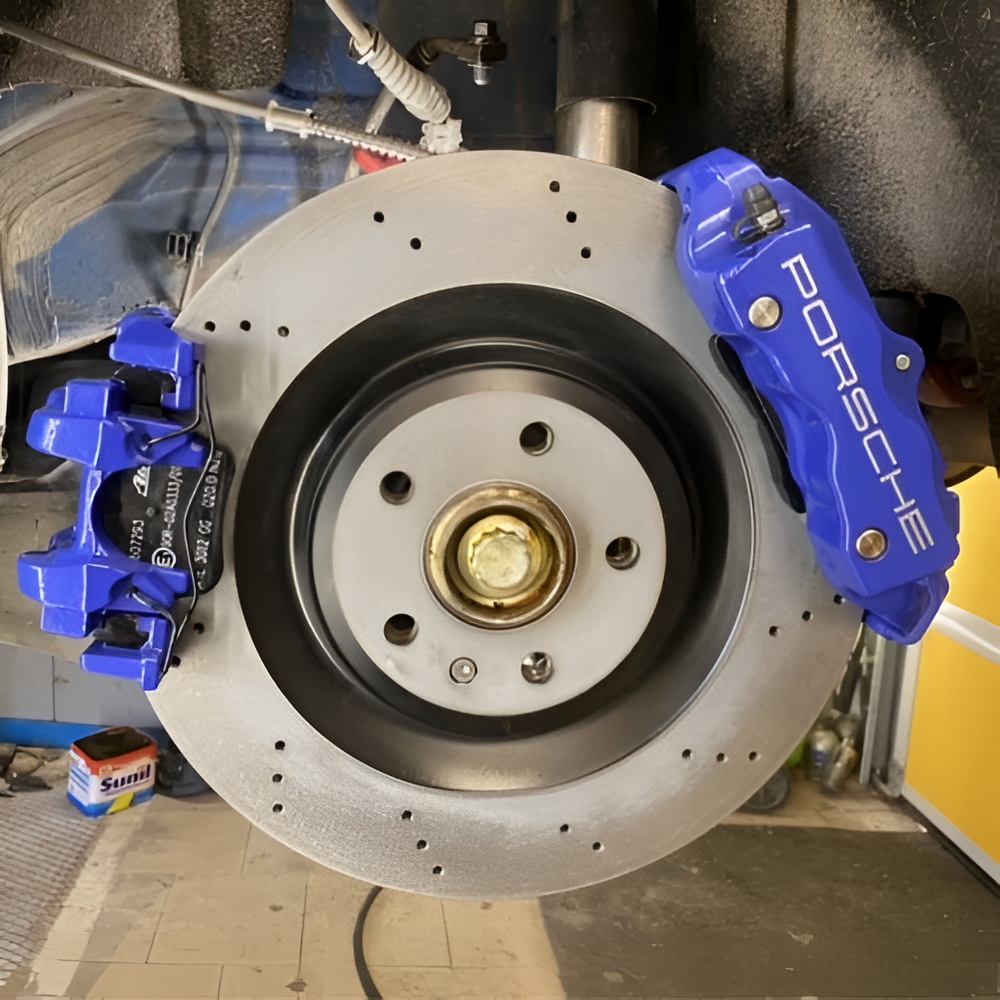 EPYTEC Bremssattel Adapter passend für Golf / Audi A1 A3 8V / Seat Leon / Skoda Octavia für 4-Kolben Porsche Sattel mit 356x22mm Bremsscheibe Hinterachse