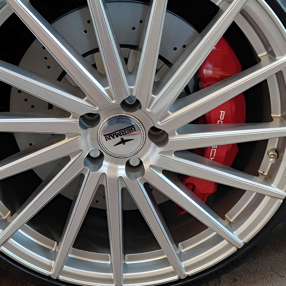 EPYTEC Bremssattel Adapter passend für Audi TT TTS TTRS 8J für 6-Kolben Porsche Sattel mit 370x32mm Bremsscheibe Vorderachse