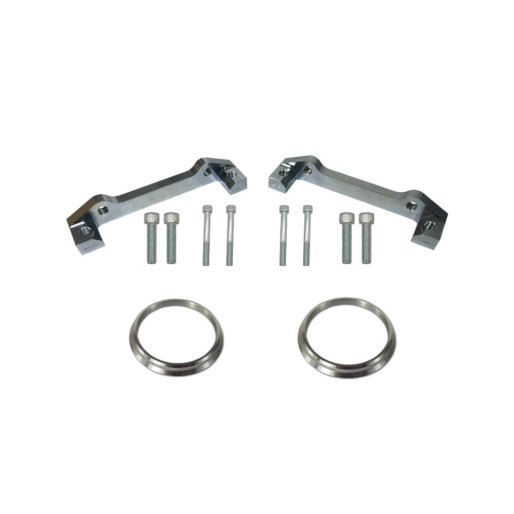 EPYTEC Bremssattel Adapter passend für VW Golf 7 8 Passat Tiguan Touran / Audi A3 8V / Seat Leon Ateca / Skoda Octavia für 6-Kolben Porsche Sattel mit 375x36mm Bremsscheibe Vorderachse