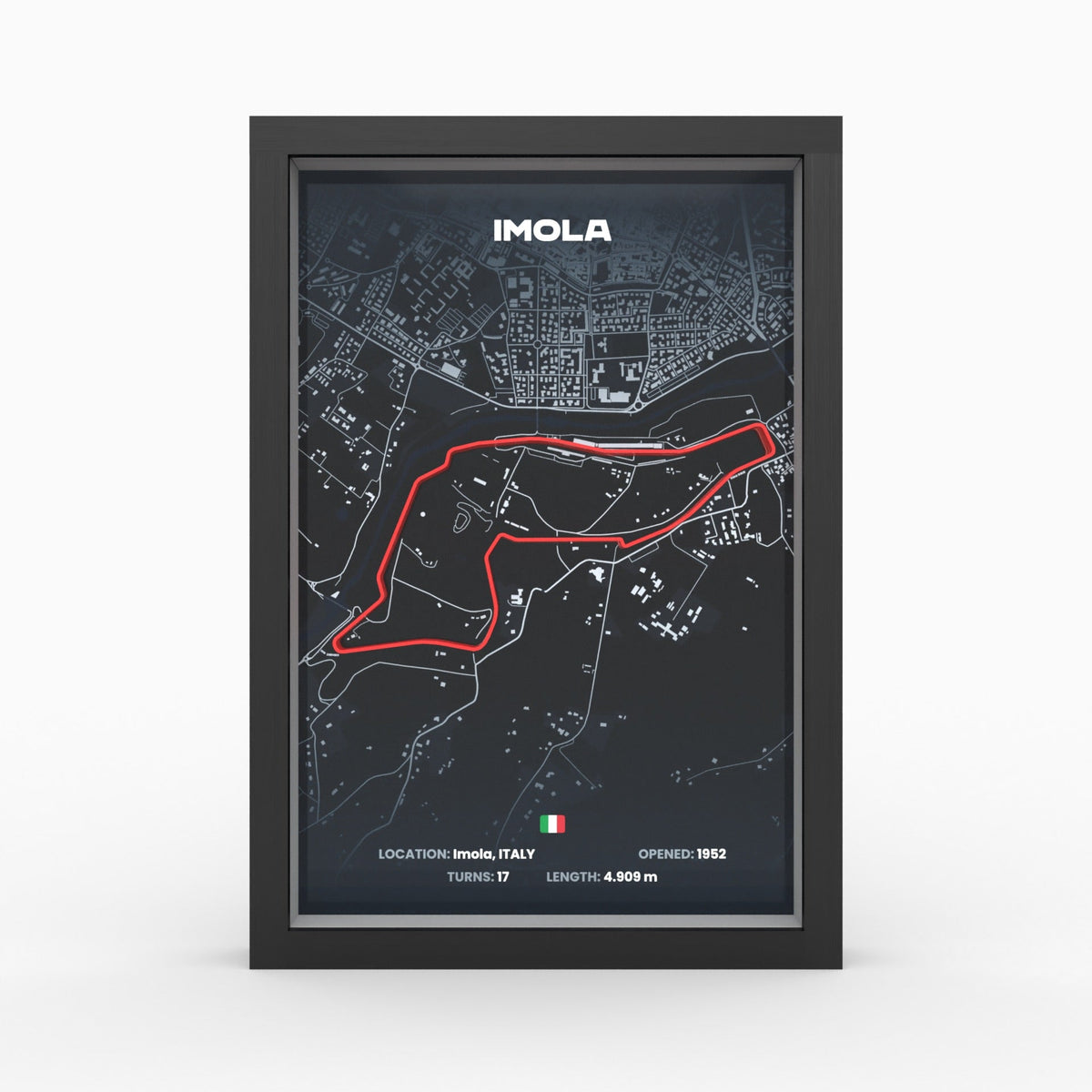 AP10 Imola 3D Poster (gerahmt)