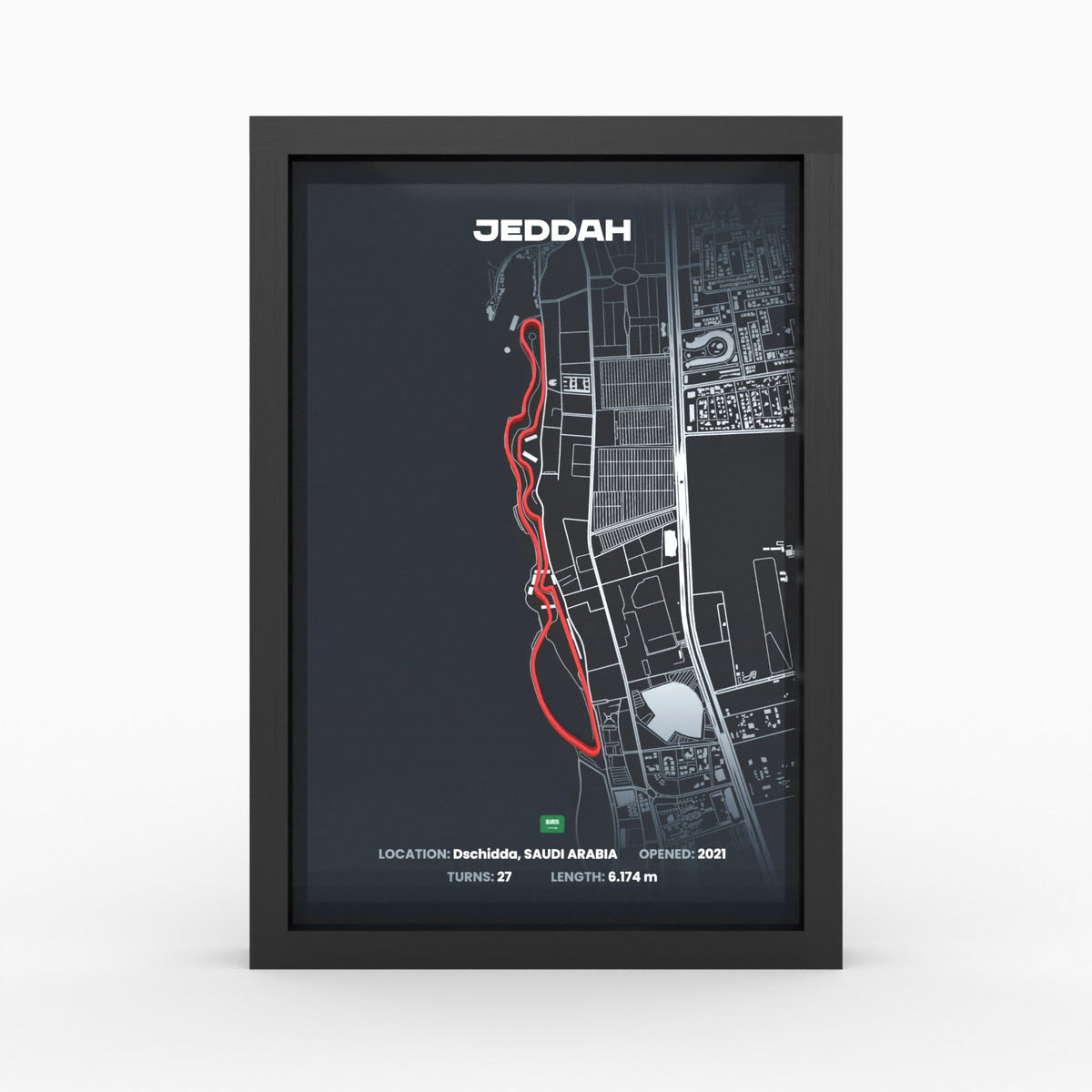 AP10 Jeddah 3D Poster (gerahmt)