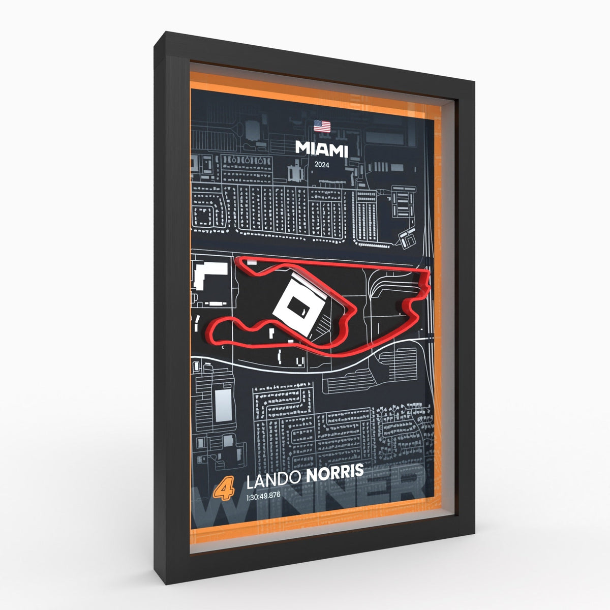 AP10 Miami 3D Poster (gerahmt)