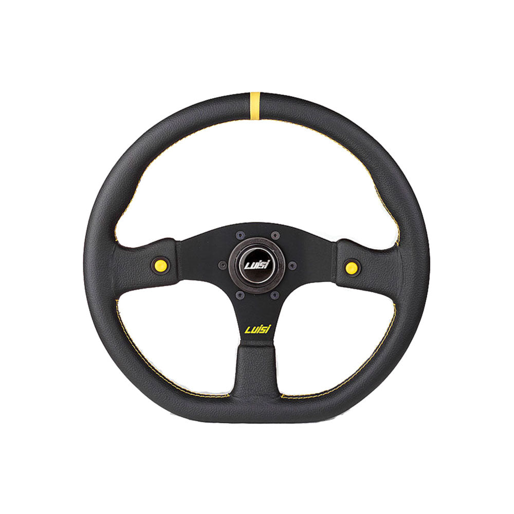 LUISI Stealth Race HP YS Sportlenkrad Leder schwarz (flach geschüsselt / mit TÜV)