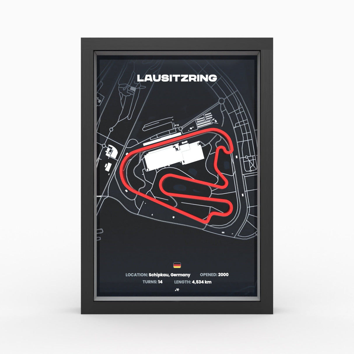 AP10 Lausitzring 3D Poster (gerahmt)