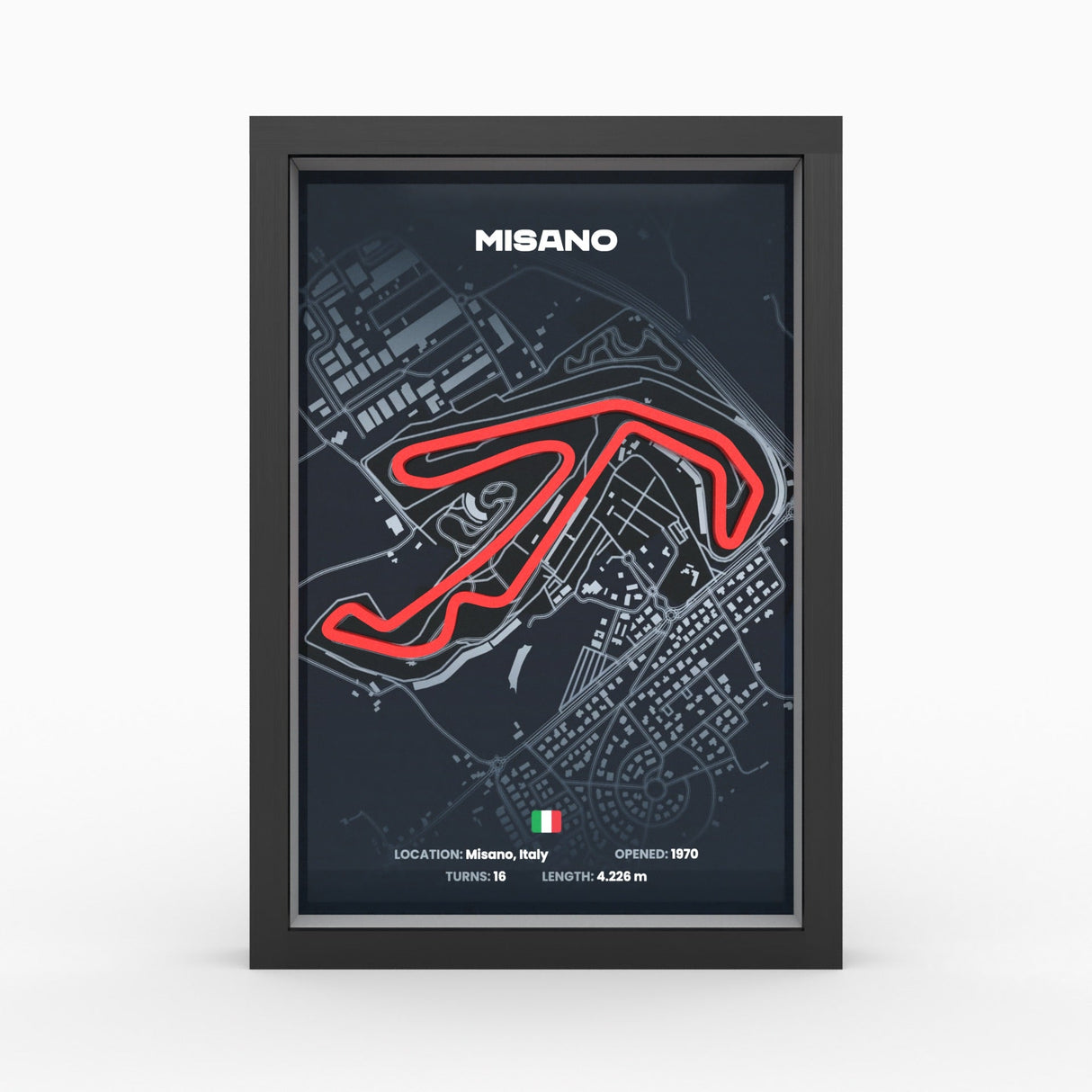 AP10 Misano 3D Poster (gerahmt)