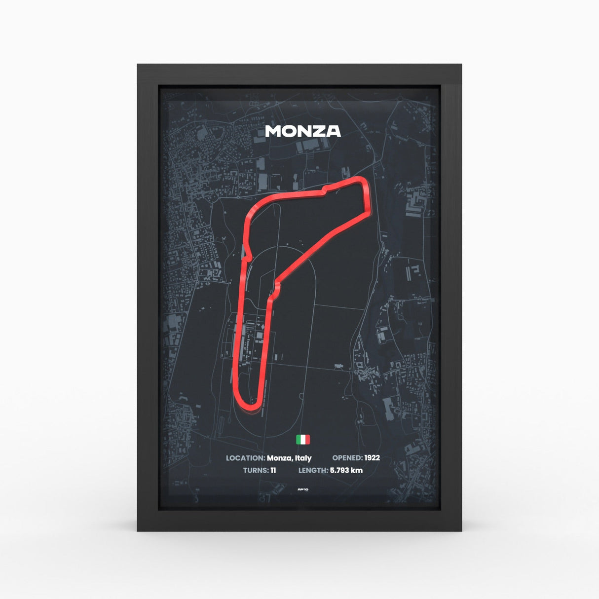 AP10 Monza 3D Poster (gerahmt)
