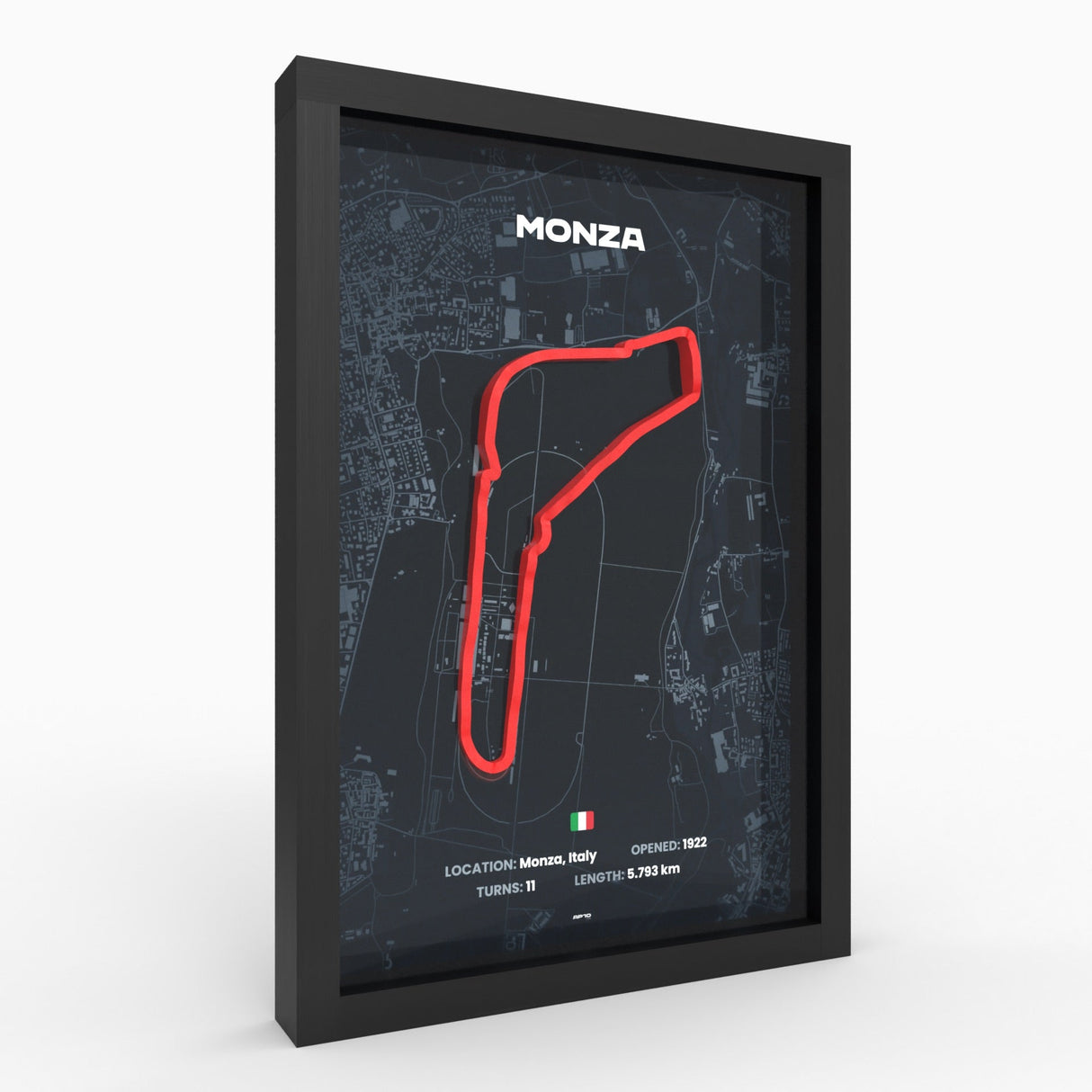 AP10 Monza 3D Poster (gerahmt)
