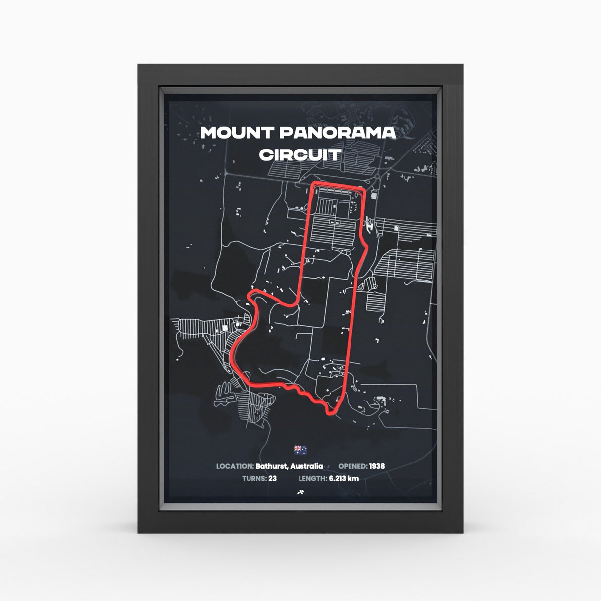 AP10 Mount Panorama 3D Poster (gerahmt)