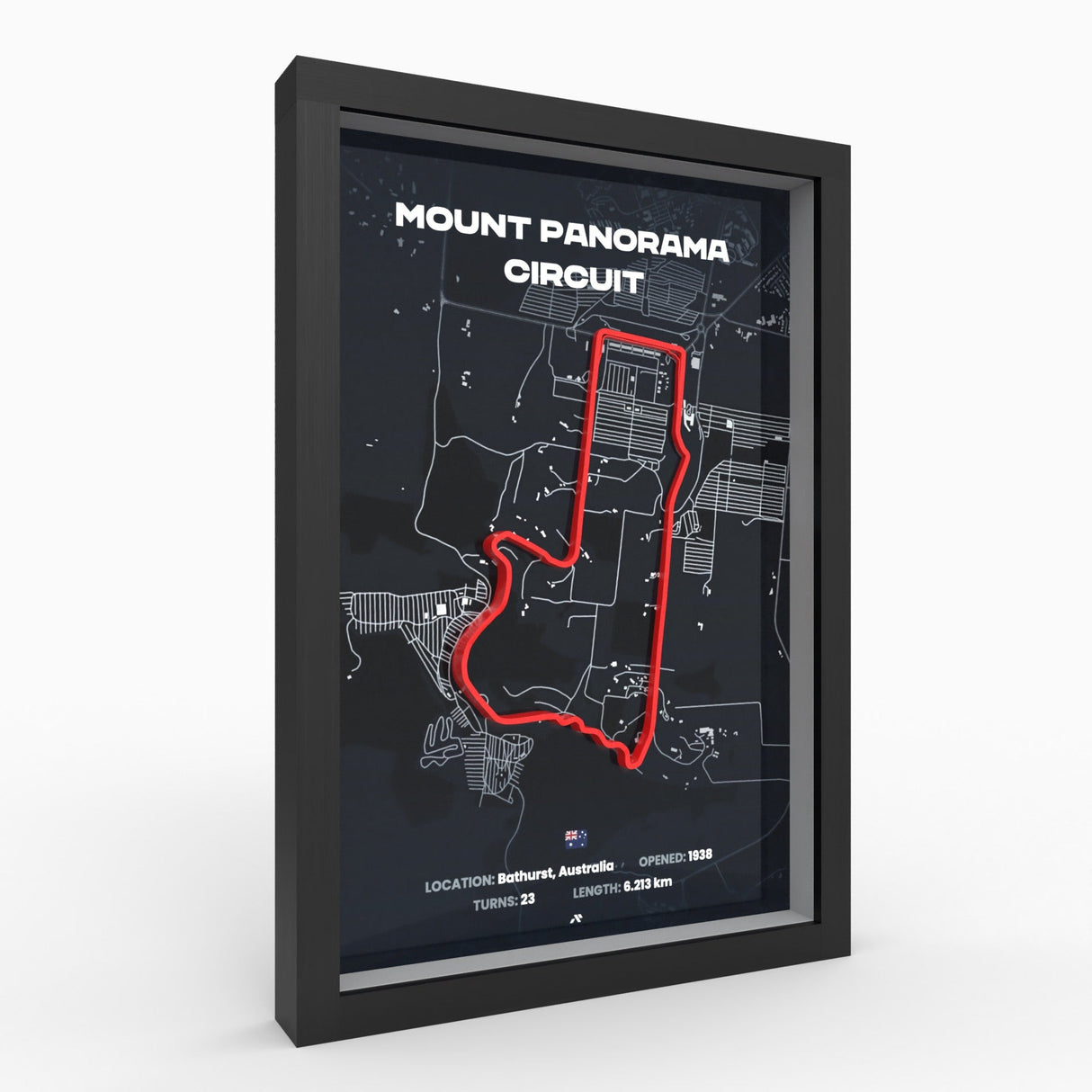 AP10 Mount Panorama 3D Poster (gerahmt)