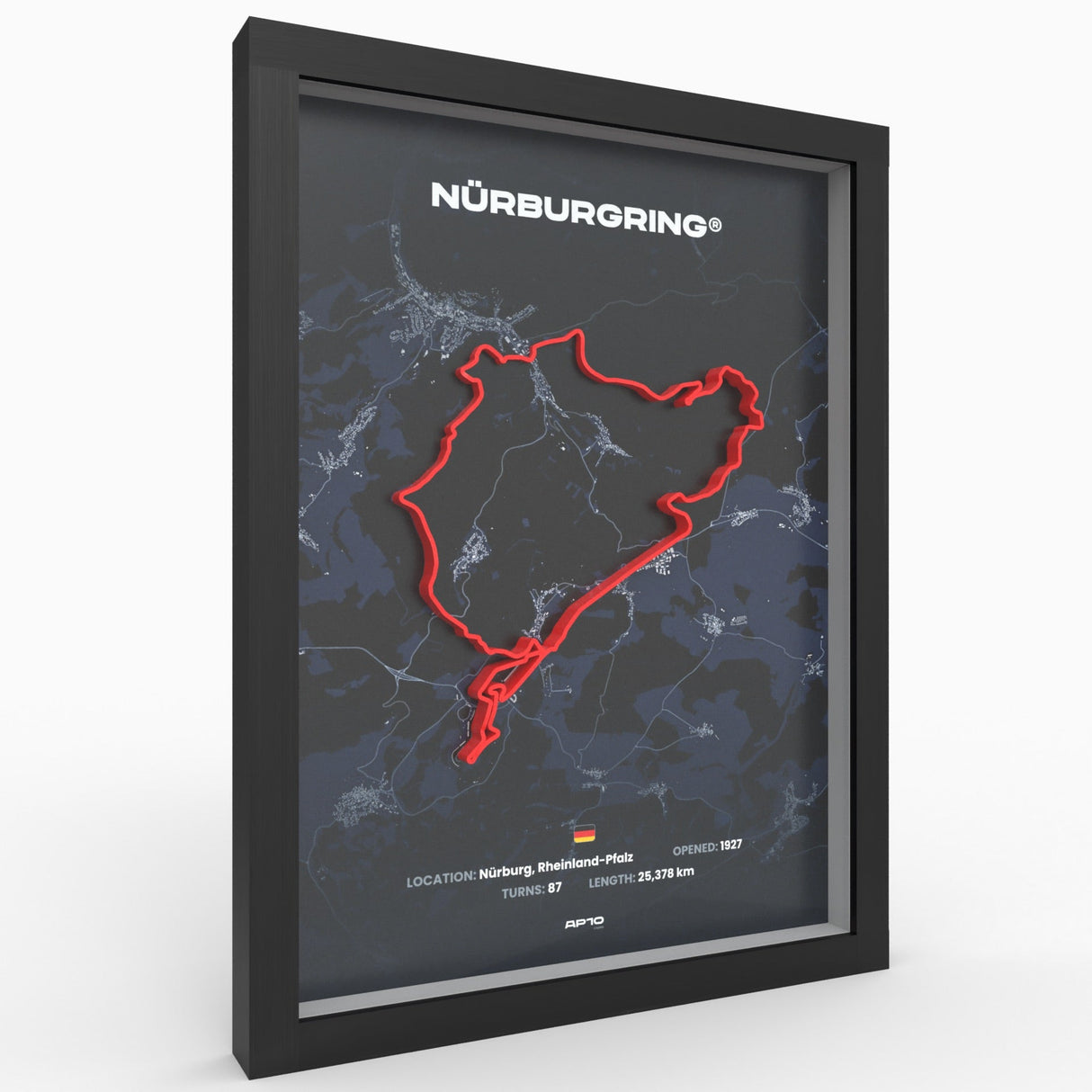 AP10 Nürburgring® 3D Poster (gerahmt)