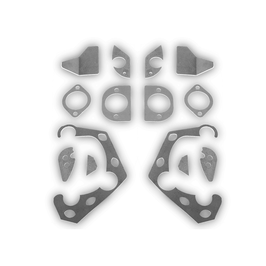 PMC MOTORSPORT Verstärkungsbleche Einschweissbleche Set passend für BMW E36 Hinterachse (Stahl)