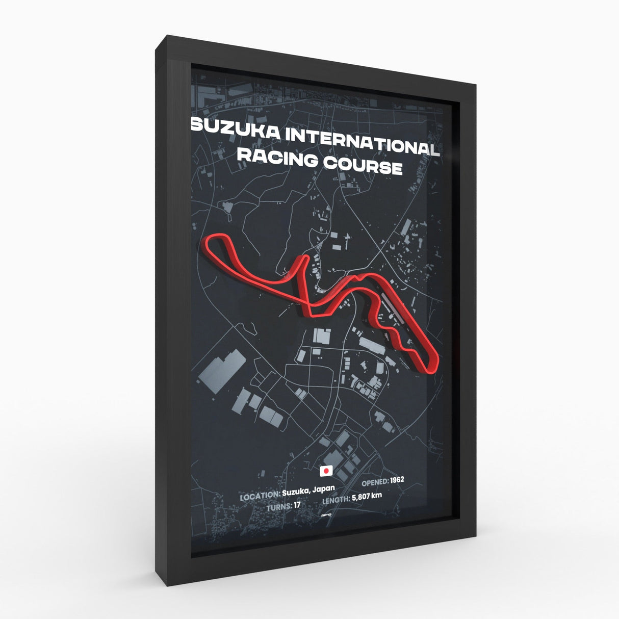 AP10 Suzuka 3D Poster (gerahmt)