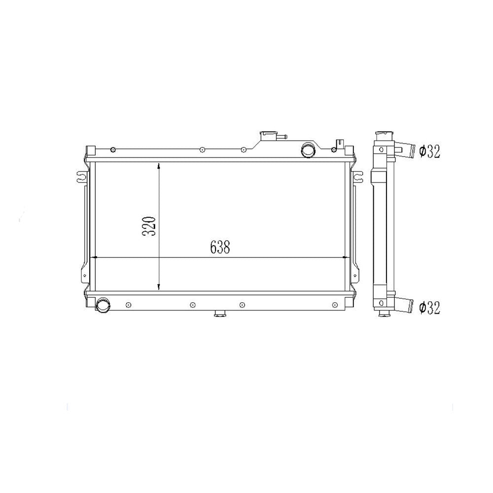 SKIDNATION Performance Wasserkühler passend für Mazda MX-5 NA (50mm)