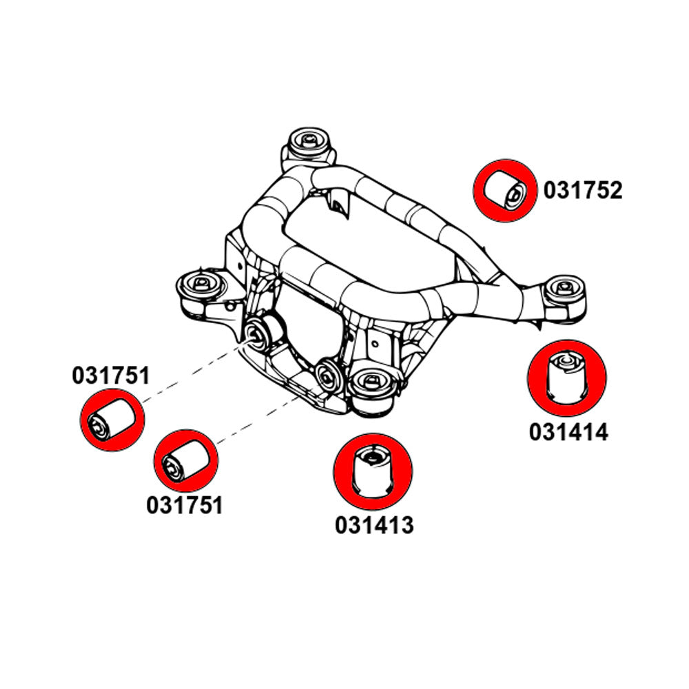 STRONGFLEX Buchsen Set passend für BMW Z4 E89 Vorderachse & Hinterachse (PU)