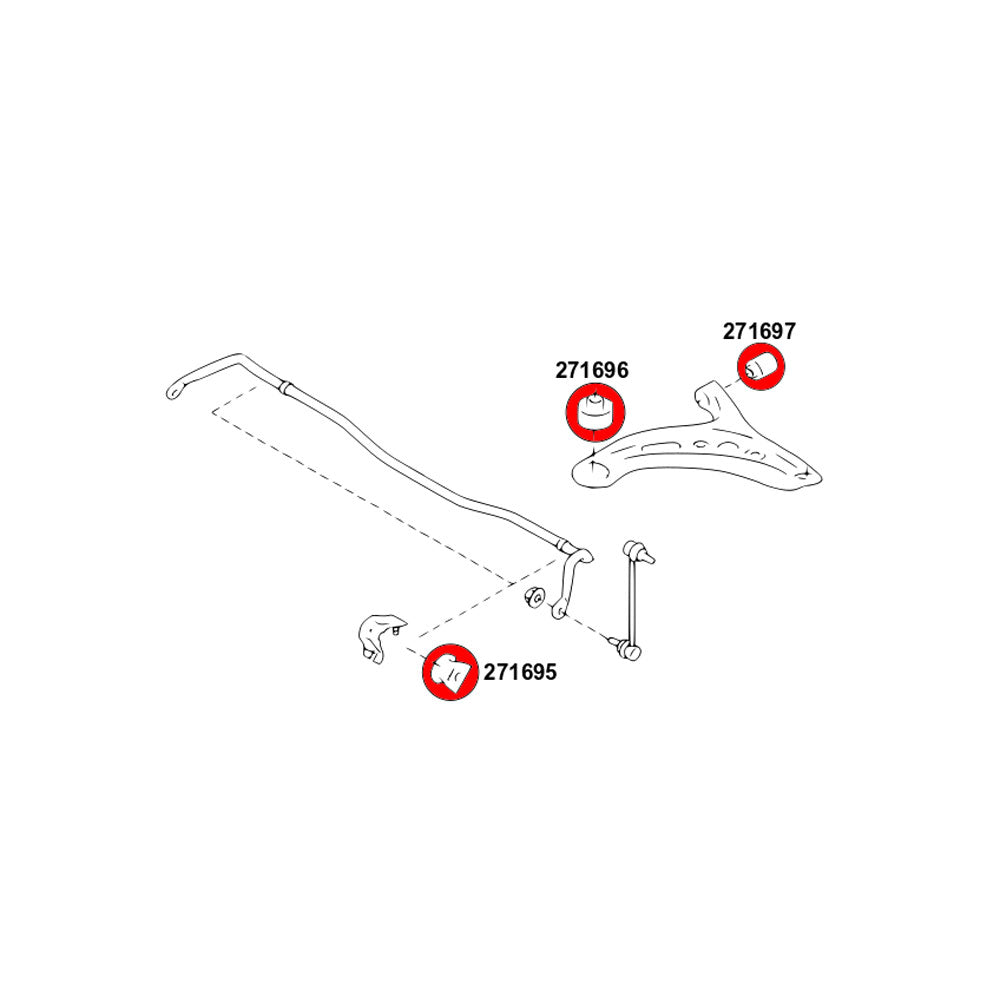 STRONGFLEX Buchsen Set passend für Toyota GR86 Vorderachse & Hinterachse (PU)