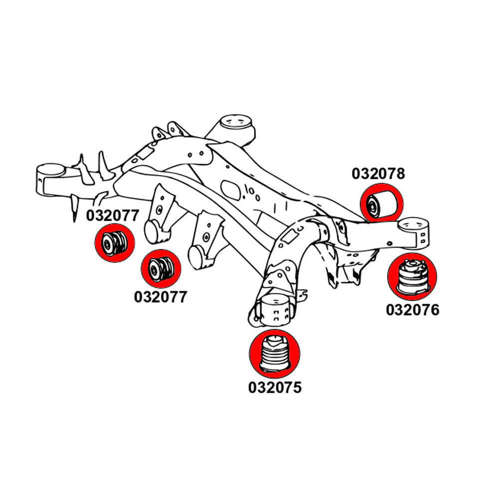 STRONGFLEX Hinterachsträger Buchsen Set passend für BMW G42 G43 (PU)