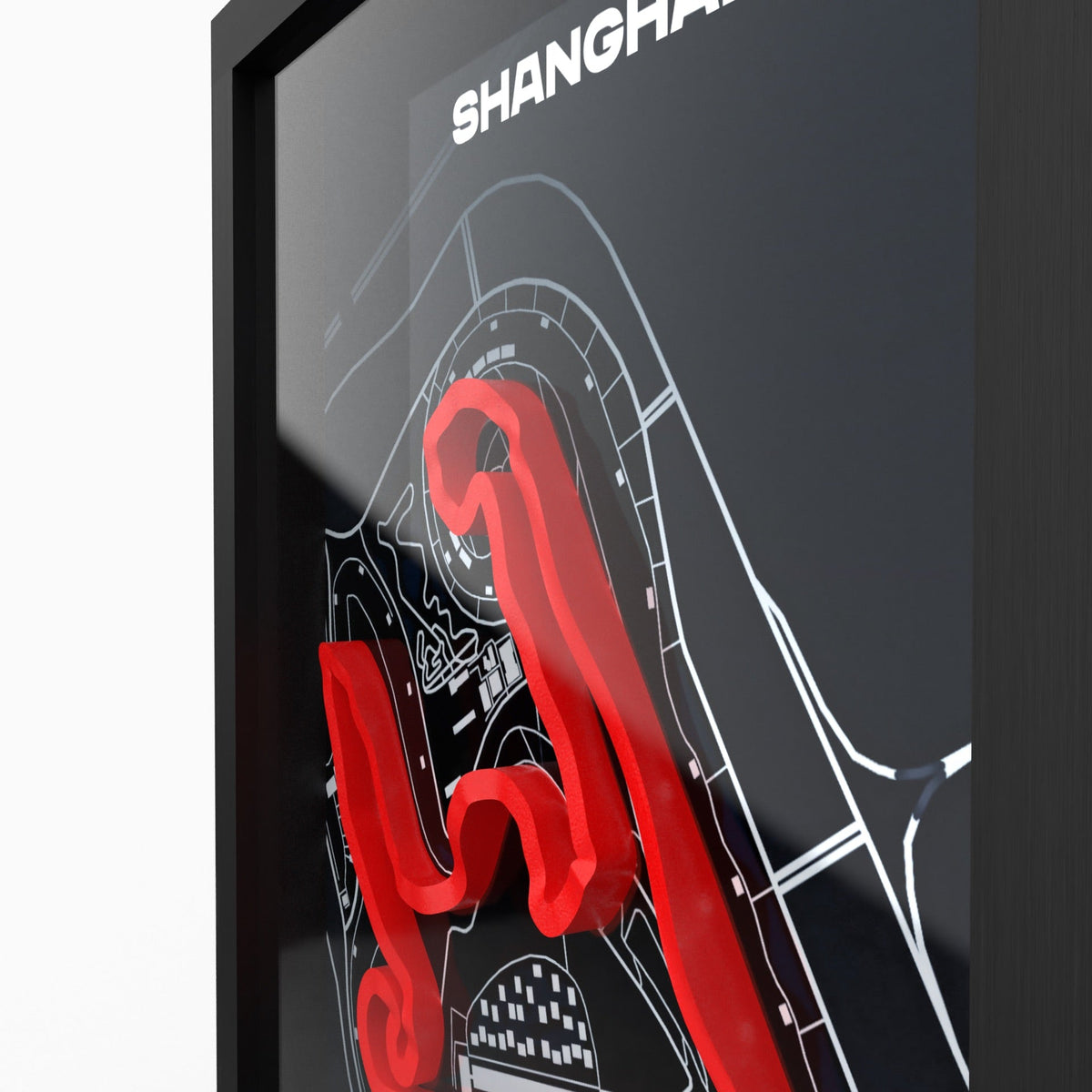 AP10 Shanghai 3D Poster (gerahmt)