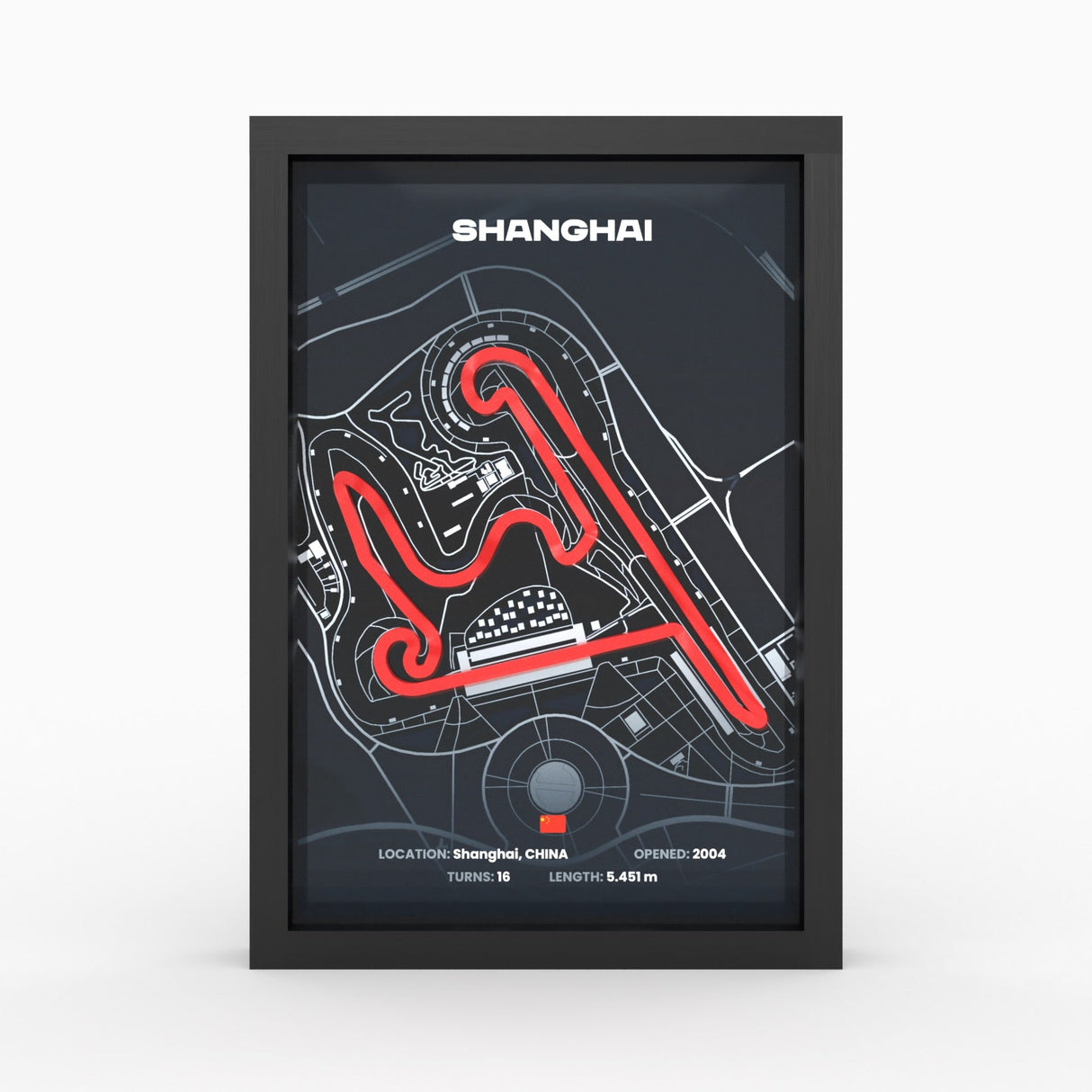 AP10 Shanghai 3D Poster (gerahmt)