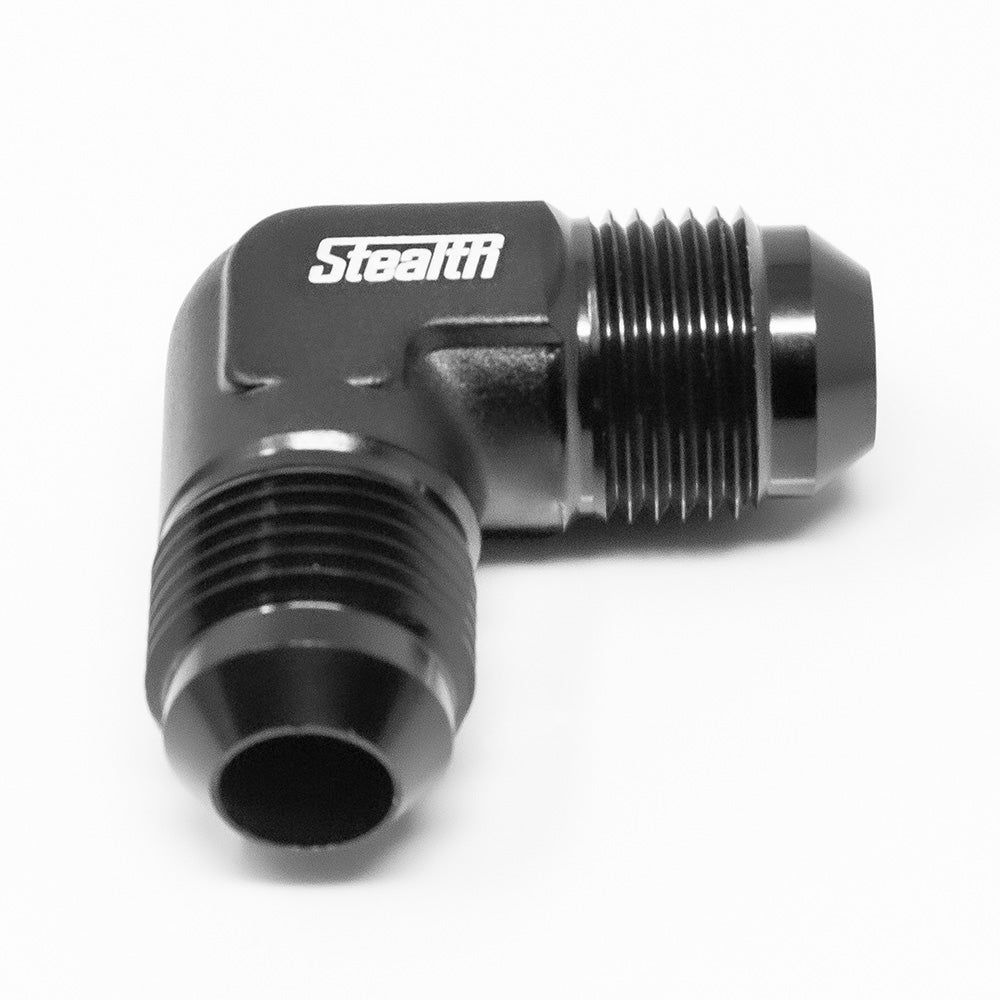 STEALTH - 90 Grad Dash/AN Verbinder männlich/männlich (alle Größen / Aluminium)