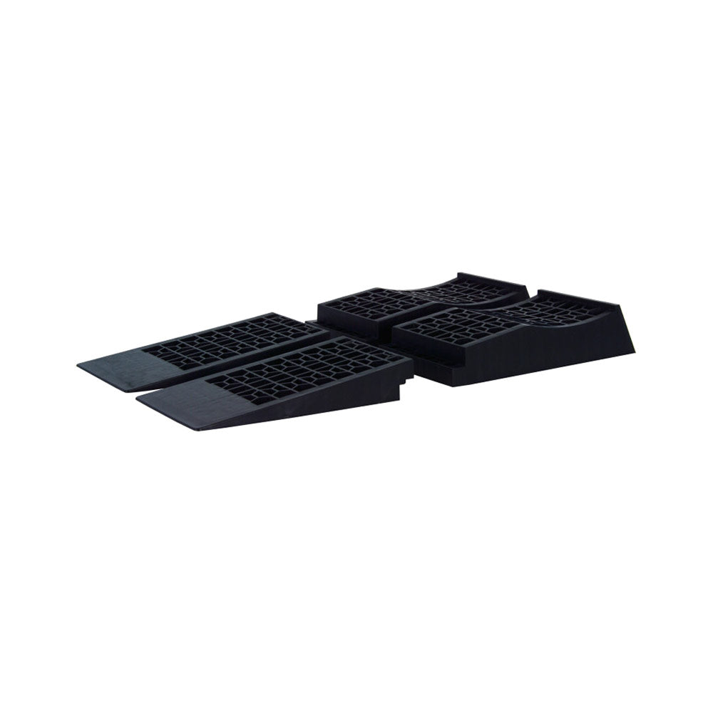 B-G RACING Auffahrrampen Low Rise teilbar schwarz (2 Stück)