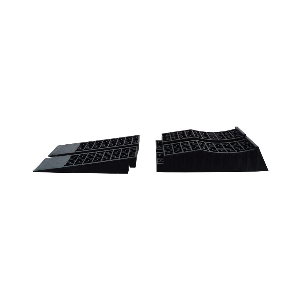 B-G RACING Auffahrrampen Low Rise teilbar schwarz (2 Stück)