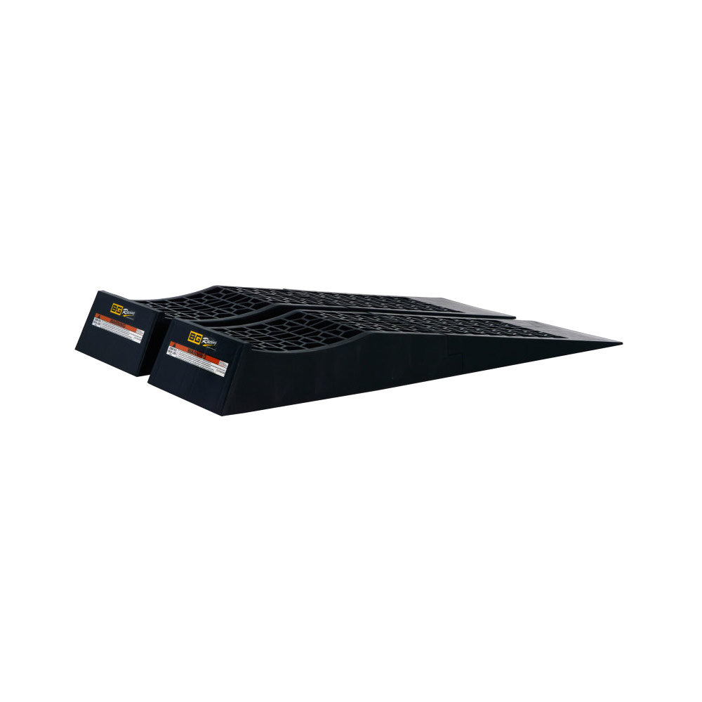 B-G RACING Auffahrrampen Low Rise teilbar schwarz (2 Stück)