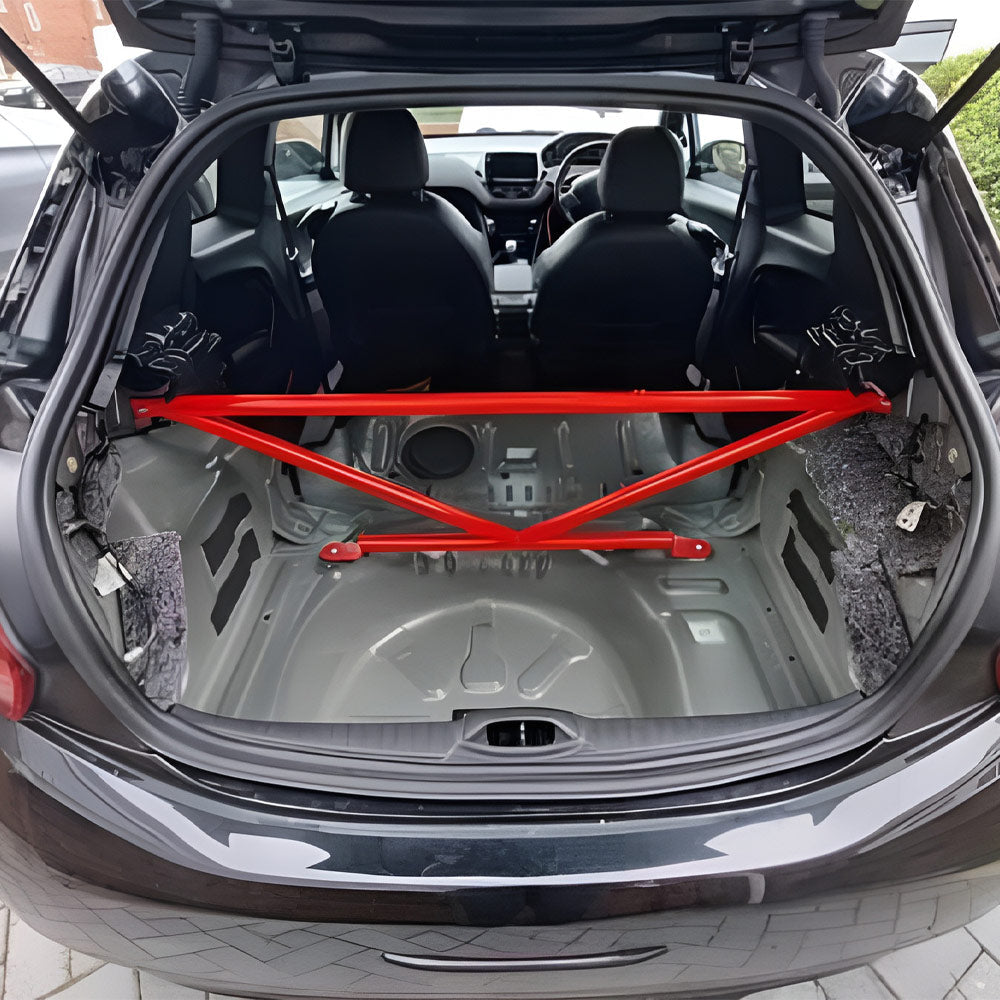 BAF MOTORSPORT Versteifungsstrebe passend für Peugeot 208 A9 Hatchback (4-Punkt / eintragungsfrei)