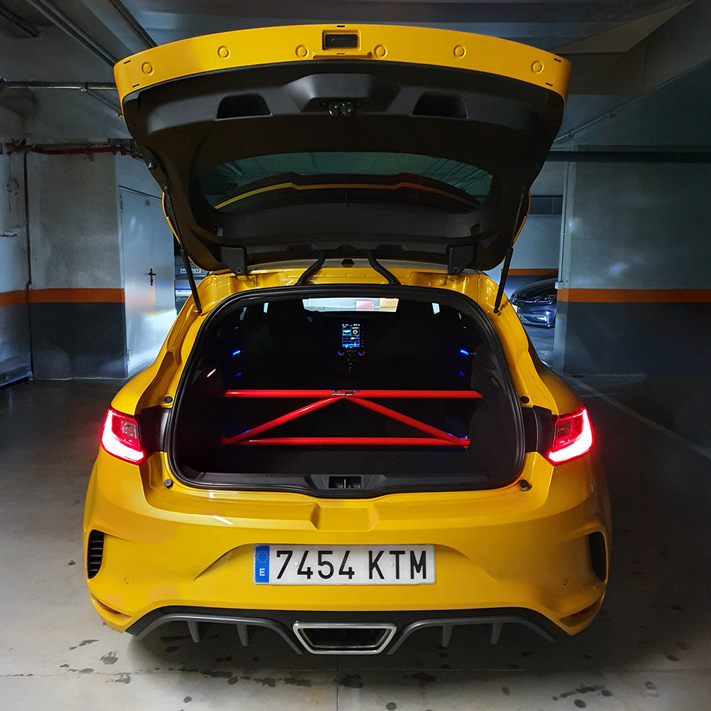 BAF MOTORSPORT Versteifungsstrebe passend für Renault Megane MK4 Hatchback (4-Punkt / eintragungsfrei)