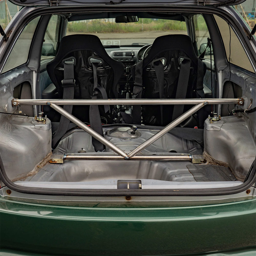 BAF MOTORSPORT Versteifungsstrebe passend für Toyota Starlet P90 (4-Punkt / eintragungsfrei)